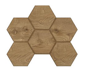 Walnut SI04 Мозаика Hexagon